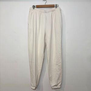 Melody Ehsani Heavy Fleece Sweatpant - Cream With Decorative Pocket XL